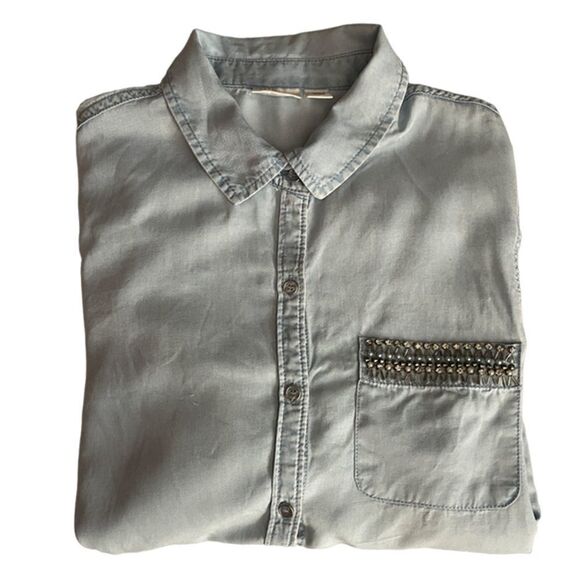 ❤️ Cato Chambray Button Shirt l Size S - Picture 2 of 6